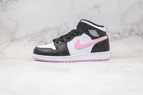 white and light pink jordans