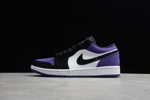 men's air jordan retro 1 low basketball shoes purple