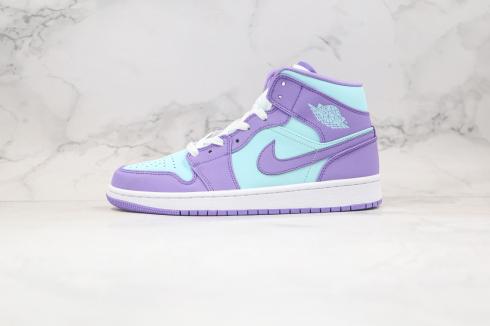 air jordan 1 mid purple aqua