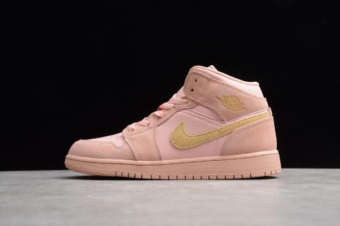 air jordan 1 mid se coral suede