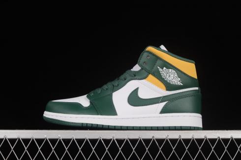 jordans 1 green and yellow