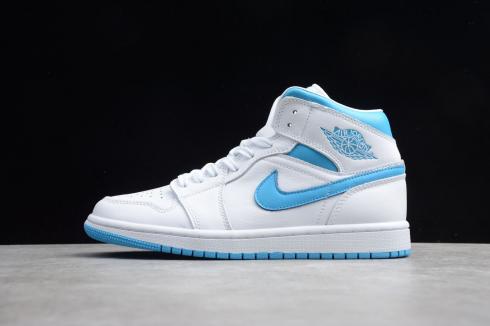 air jordan 1 mid wmns white powder blue