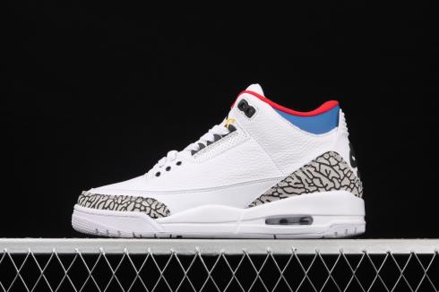Air Jordan 3 Retro Seoul Korea Black Blue Red White Av70 100 Reactrun