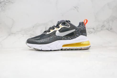nike air max 270 react sneakers in white/silver