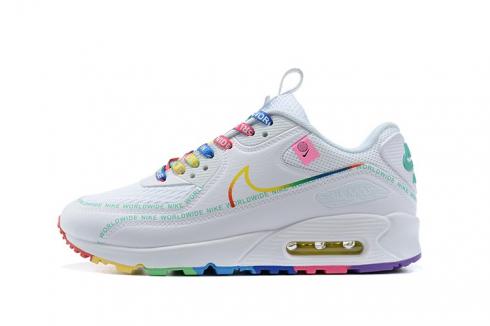 Nike Air Max 90 Worldwide Pack White Multi Color - ReactRun Nike Air Max 90 Worldwide Pack White Multi Color - ReactRun