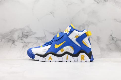 nike air barrage mid white laser orange