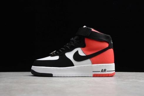 red and black air force 1 high top
