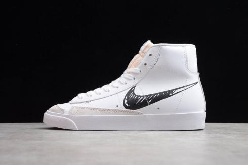 2020 Nike Blazer Mid 77 Sketch White