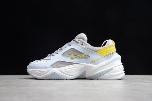 nike m2k tekno trainers atmosphere grey phantom total orange