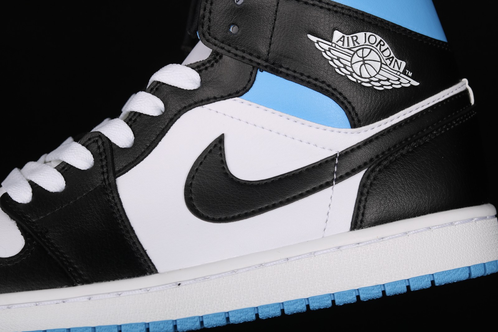 21 Nike Air Jordan 1 Mid White University Blue Black Bq6472 102 Reactrun