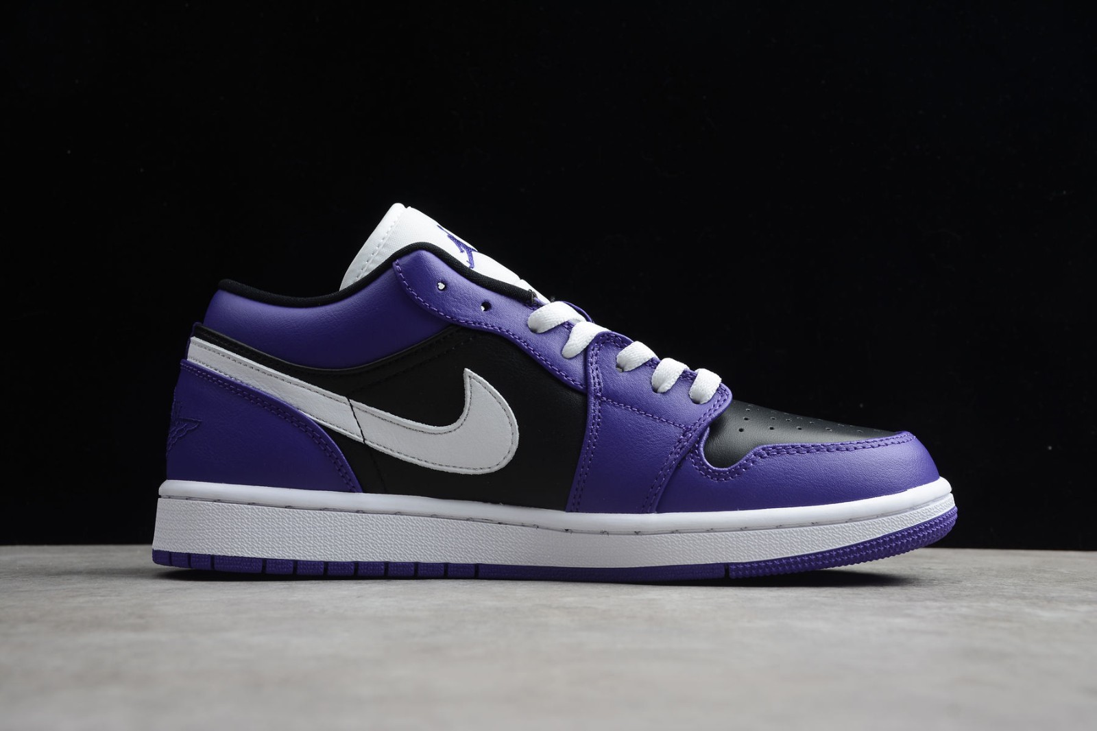 jordan 1 court purple black low