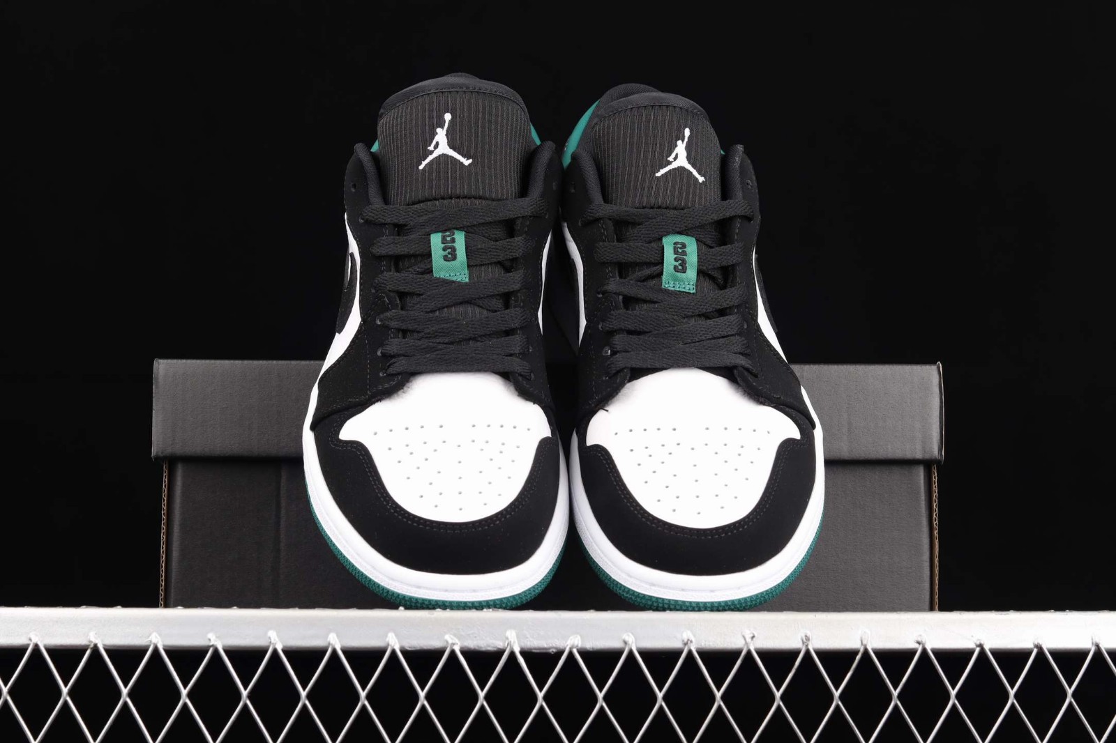 Nike Air Jordan 1 Low White Black Mystic Green 113 Reactrun