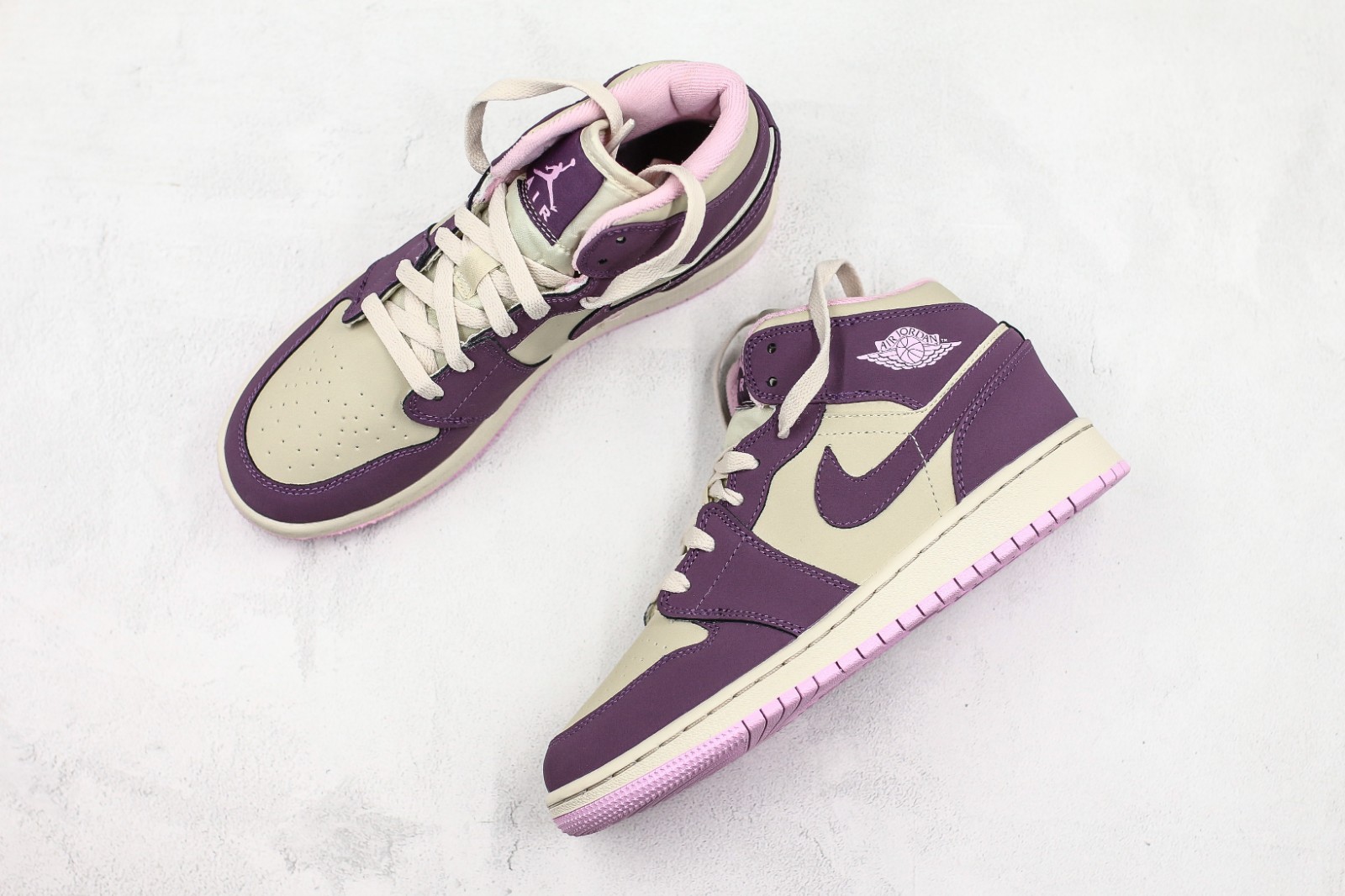 Jordan 1 mid pro purple desert sand