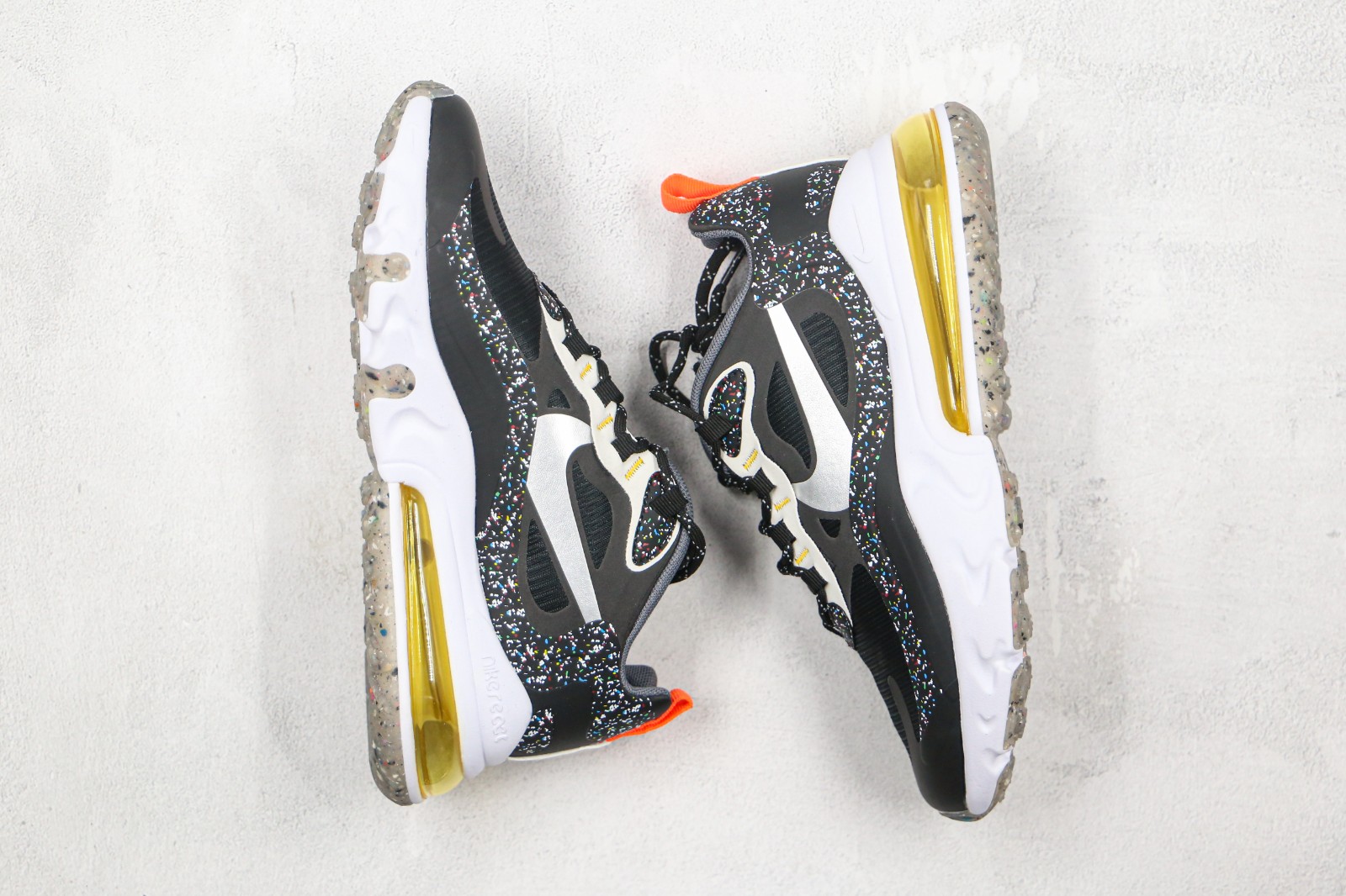 Nike Air Max 270 React Black Metallic Silver White Da4305 001 Reactrun