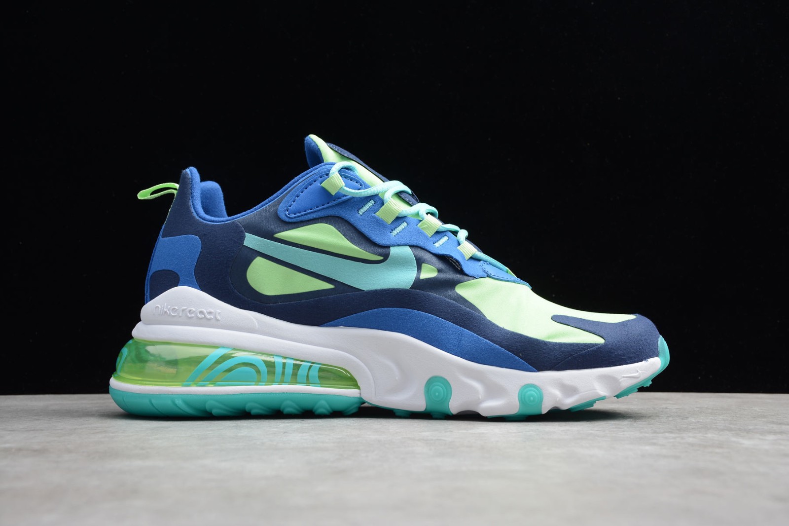 Nike Air Max 270 React Blue Green Ao4971 007 Reactrun