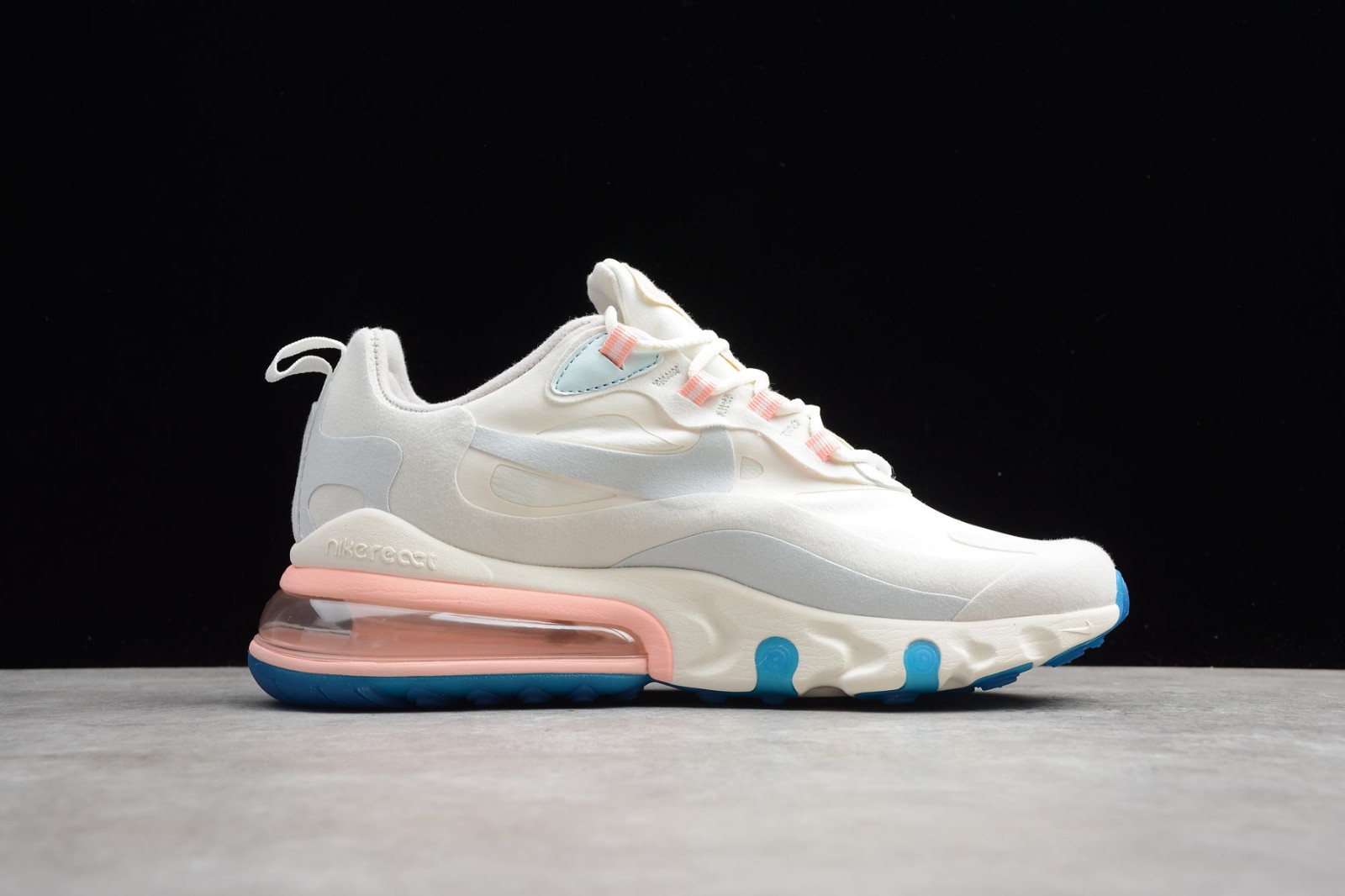 nike women's air max 270 react shoes - white/ghost aqua
