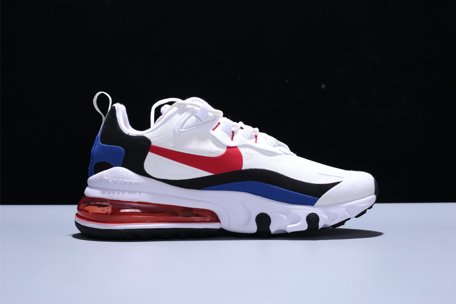 Nike Air Max 270 React White Black Blue Red Casual Running Aq9087 105 Reactrun Nike Air Max 270 React White Black Blue Red Casual Running Aq9087 105 Reactrun