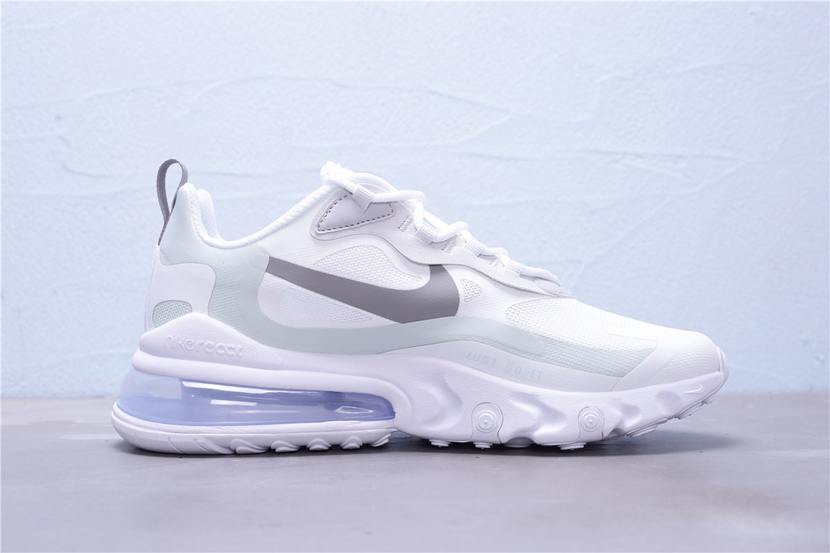 Nike Air Max 270 React White Light Smoke Grey Pure Platinum Cv1632 100 Reactrun Nike Air Max 270 React White Light Smoke Grey Pure Platinum Cv1632 100 Reactrun
