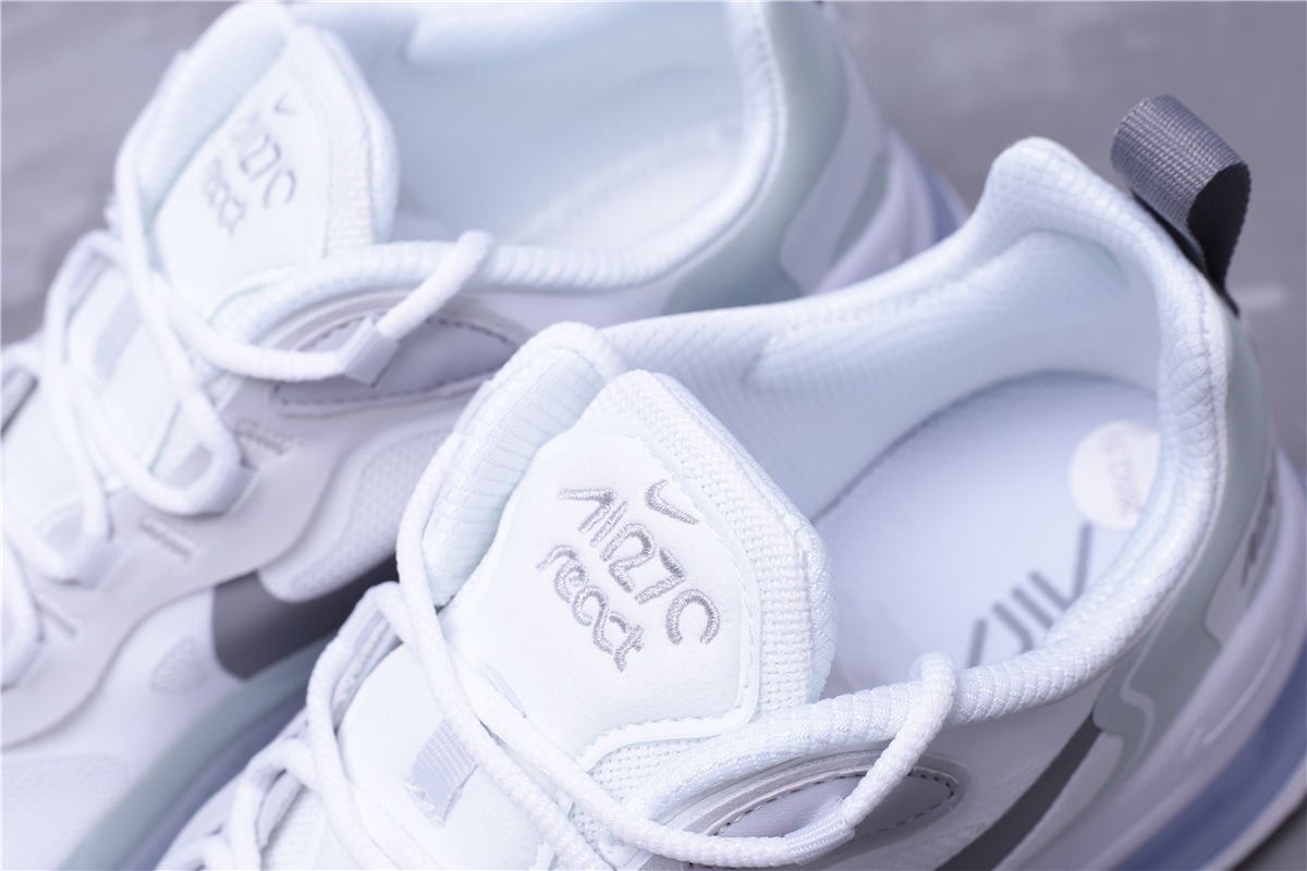Nike Air Max 270 React White Light Smoke Grey Pure Platinum Cv1632 100 Reactrun Nike Air Max 270 React White Light Smoke Grey Pure Platinum Cv1632 100 Reactrun