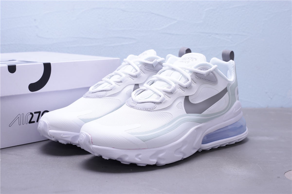 Nike Air Max 270 React White Light Smoke Grey Pure Platinum Cv1632 100 Reactrun Nike Air Max 270 React White Light Smoke Grey Pure Platinum Cv1632 100 Reactrun