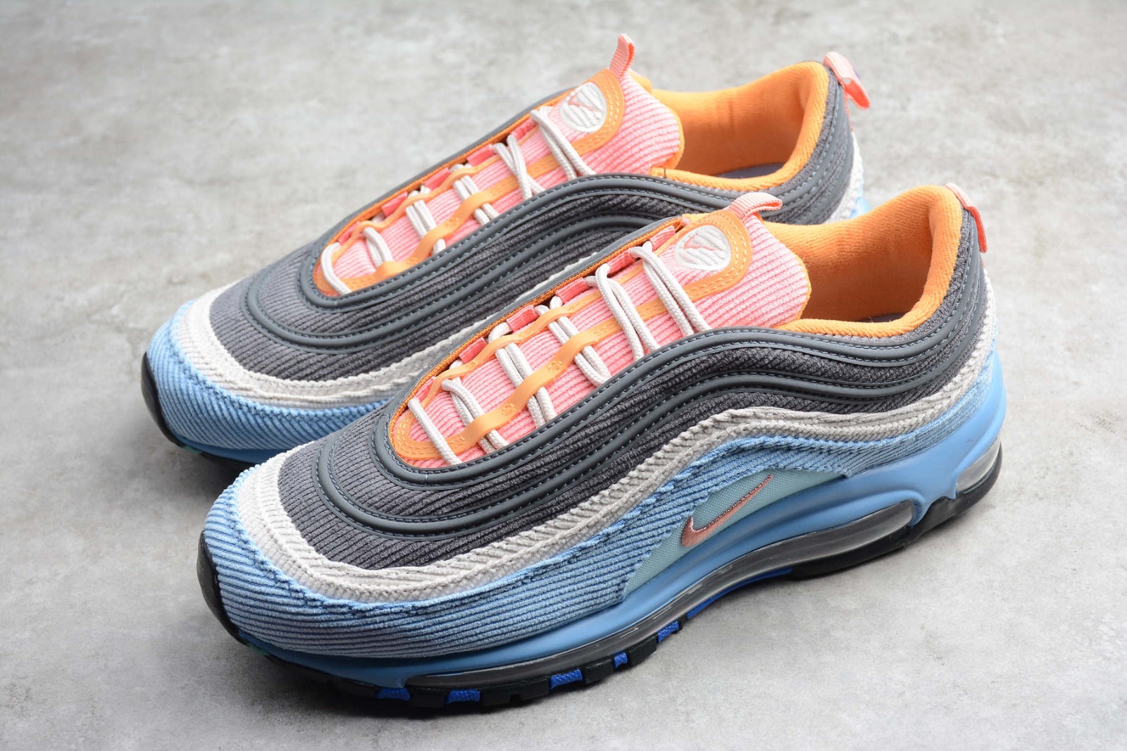 Nike Air Max 97 Corduroy Pack Light Blue Pink Desert Sand Running Shoes Cq7512 462 Reactrun Nike Air Max 97 Corduroy Pack Light Blue Pink Desert Sand Running Shoes Cq7512 462 Reactrun