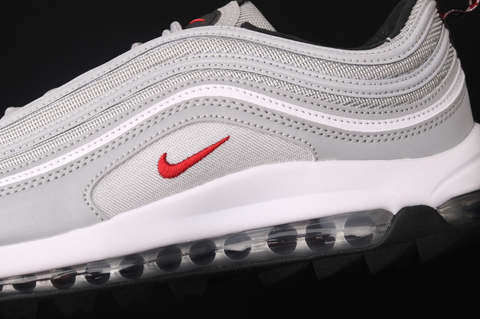 Nike Air Max 97 Golf Silver Bullet Metallic Silver Varsity Red Ci7538 001 Reactrun