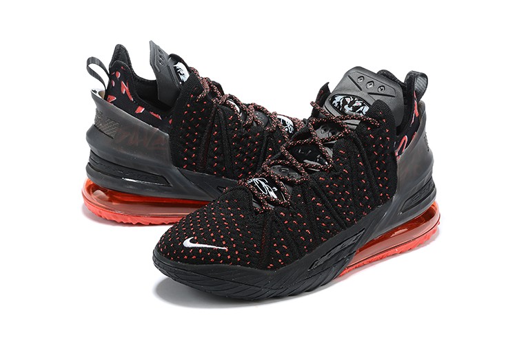 New Release Nike Zoom Lebron 18 XVIII Black Gym Red King ...