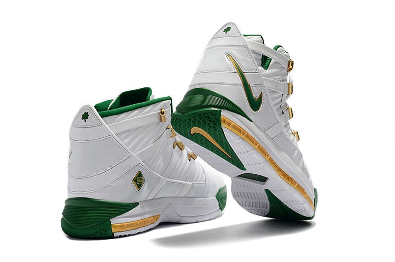 62  Green and gold nike basketball shoes for Women