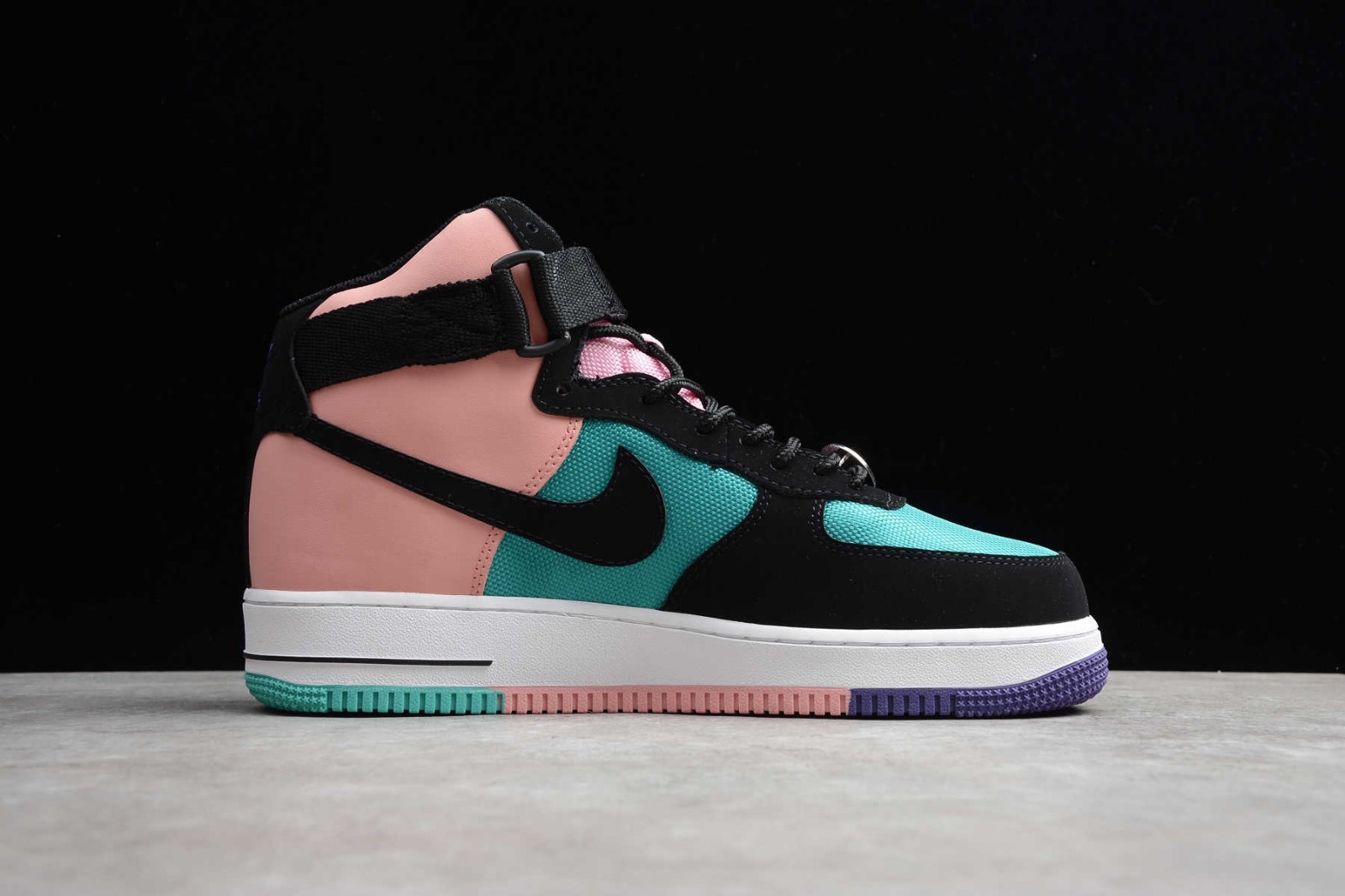 air force 1 black pink blue