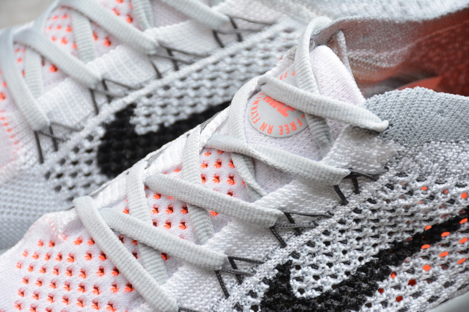 Nike Free Rn Flyknit 18 Pure Platinum Black White Athletic Running Shoes 9428 003 Reactrun
